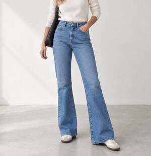 Weekend Max Mara Rapallo Jeans Womens 8 Blue Denim High Waist Flared Leg
